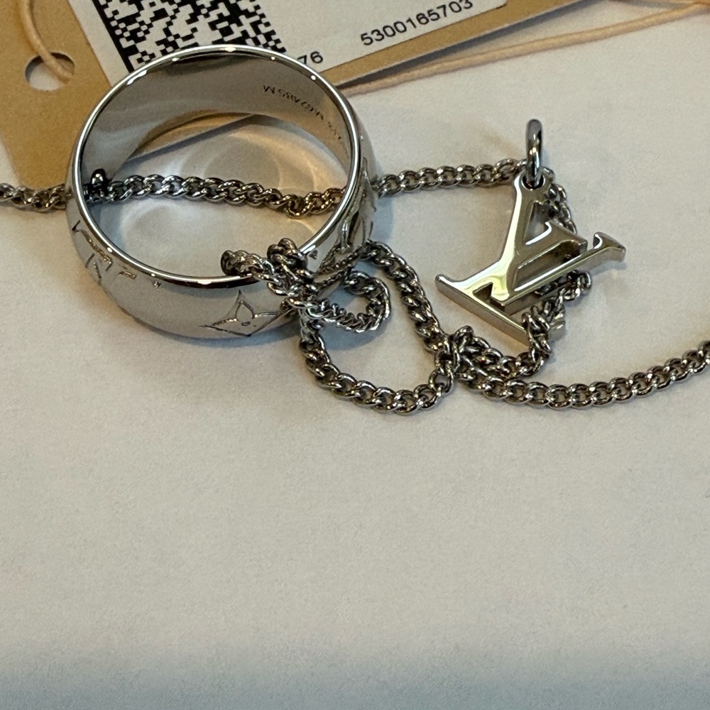 ** missing one charm ** LV Monogram Charms Necklace